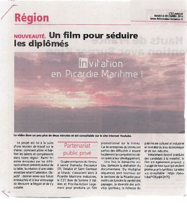 Article Eclaireur Film IPM 06122016 Article Eclaireur Film IPM 06122016